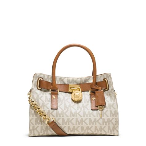 michael kors hamilton medium|michael kors hamilton vanilla tan.